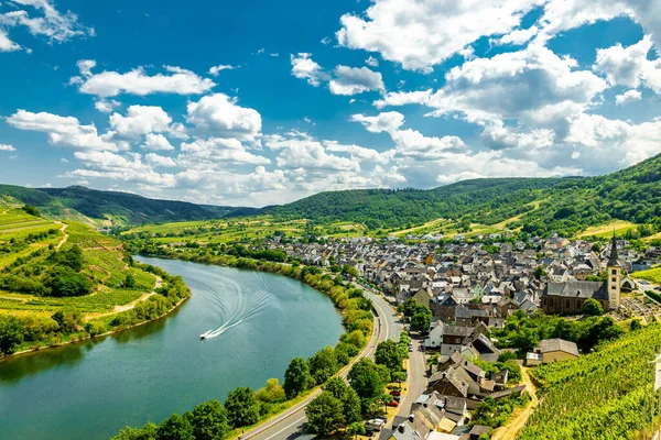 Passeio Descoberta Curta Região Moselle Perto Bremm Renânia Palatinado Alemanha — Fotografia de Stock