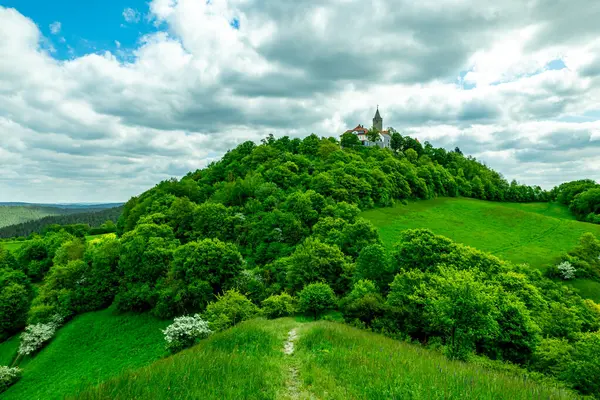 Letní Pěší Túra Údolím Saale Krásného Leuchtenburgu Kahla Durynsko Německo — Stock fotografie