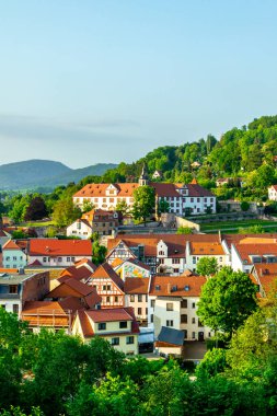Breitungen - Thüringen yakınlarındaki Werratal 'a doğru Schmalkalden iç kesiminde bisiklet gezisi