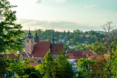 Breitungen - Thüringen yakınlarındaki Werratal 'a doğru Schmalkalden iç kesiminde bisiklet gezisi