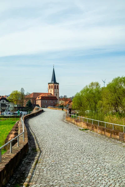 stock image Summer bike ride through the Werra Valley near Vacha - Thuringia - Germany