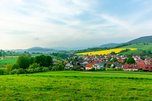 Summer bike ride through the Schmalkalden countryside to Werratal near Fambach - Thuringia - Germany