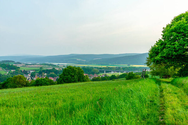 Summer bike ride through the Schmalkalden countryside to Werratal near Fambach - Thuringia - Germany
