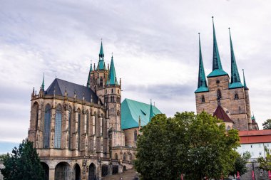 Thüringen 'in başkentinde yaz sonu yürüyüşü - Erfurt - Almanya