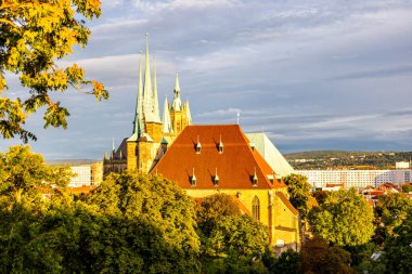 Thüringen 'in başkentinde yaz sonu yürüyüşü - Erfurt - Almanya