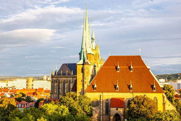 stock image Late summer walk through the capital of Thuringia - Erfurt - Germany