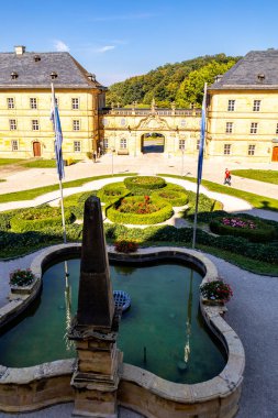 Bad Staffelstein - Bavyera - Almanya yakınlarındaki Yukarı Franconian kırsalında yaz yürüyüşü