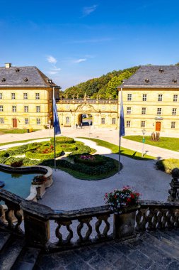 Bad Staffelstein - Bavyera - Almanya yakınlarındaki Yukarı Franconian kırsalında yaz yürüyüşü