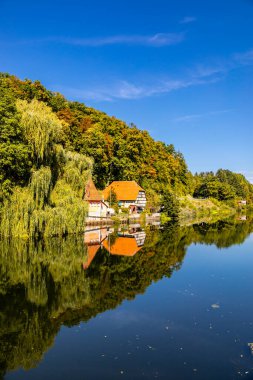 Bad Staffelstein - Bavyera - Almanya yakınlarındaki Yukarı Franconian kırsalında yaz yürüyüşü