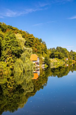 Bad Staffelstein - Bavyera - Almanya yakınlarındaki Yukarı Franconian kırsalında yaz yürüyüşü