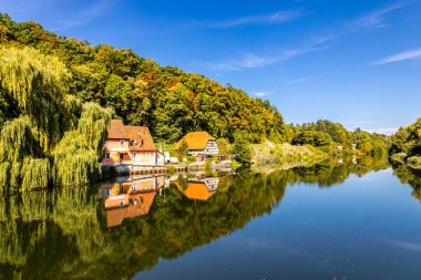 Bad Staffelstein - Bavyera - Almanya yakınlarındaki Yukarı Franconian kırsalında yaz yürüyüşü