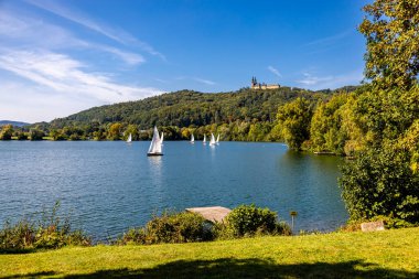 Bad Staffelstein - Bavyera - Almanya yakınlarındaki Yukarı Franconian kırsalında yaz yürüyüşü