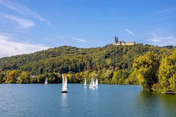 Bad Staffelstein - Bavyera - Almanya yakınlarındaki Yukarı Franconian kırsalında yaz yürüyüşü