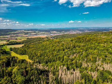 Bad Staffelstein - Bavyera - Almanya yakınlarındaki Yukarı Franconian kırsalında yaz yürüyüşü