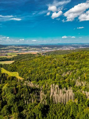 Bad Staffelstein - Bavyera - Almanya yakınlarındaki Yukarı Franconian kırsalında yaz yürüyüşü