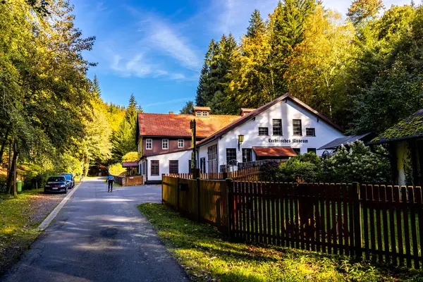 stock image Beautiful autumn hike through the Sternengrund between Zella-Mehlis and Oberhof in the Thuringian Forest - Thuringia - Germany