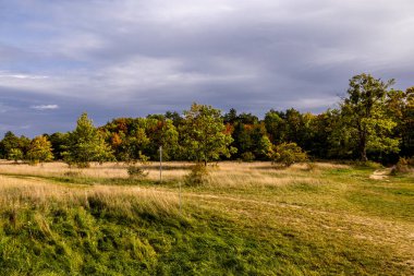 Jena - Thüringen yakınlarındaki Saale-Horizontale boyunca güzel bir sonbahar yürüyüşü.