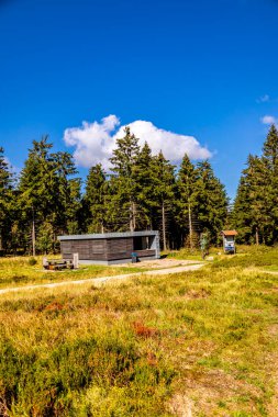 Thüringen Ormanı 'nda Oberhof ve Suhl üzerinden Almanya üzerinden sonbahar bisiklet turu