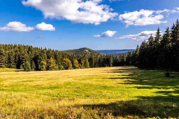 Thüringen Ormanı 'nda Oberhof ve Suhl üzerinden Almanya üzerinden sonbahar bisiklet turu