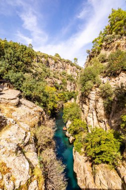 Türkiye 'nin iç kesimlerindeki Alanya yakınlarındaki Sapadere Vadisi' ne keşif gezisi