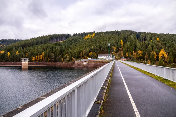 Autumn hike around the Ohratal dam near Luisenthal - Thuringian Forest - Thuringia - Germany
