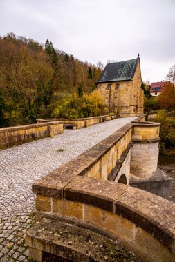Creuzburg yakınlarındaki güzel Werra Vadisi 'ni ziyaret edin bir sonbahar günü - Thüringen - Almanya