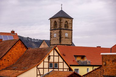 Creuzburg yakınlarındaki güzel Werra Vadisi 'ni ziyaret edin bir sonbahar günü - Thüringen - Almanya