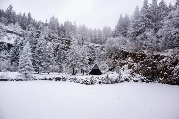 Short winter hike in the snow-covered Thuringian Forest near Floh-Seligenthal - Thuringia - Germany
