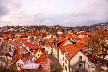 Schmalkalden - Thüringen - Almanya 'nın yarım yamalak kasabasında kısa kış yürüyüşü