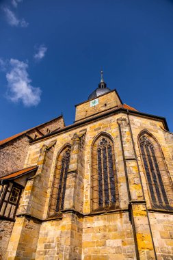 Hildburghausen - Thüringen - Almanya 'nın güzel Heldburger Diyarı' nda harika bir bahar yürüyüşü.