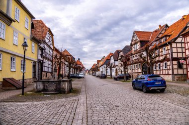 Hildburghausen - Thüringen - Almanya 'nın güzel Heldburger Diyarı' nda harika bir bahar yürüyüşü.