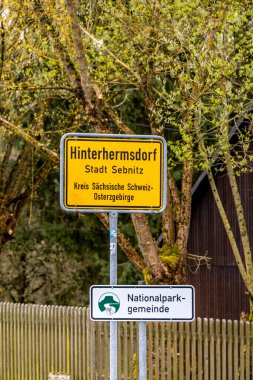 Saksonya - Almanya 'da Saksonya - Saksonya - Kirnitzschtal Vadisi' nde bahar yürüyüşü