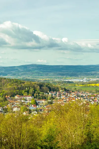 stock image A short hiking tour from Bad Liebenstein to the Rennsteig, including the spring awakening in Altenstein Park in glorious sunshine - Thuringia - Germany