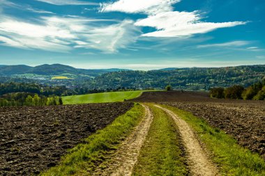 Sabahın erken saatlerinde Schmalkalden kasabasında güzel manzarası Thüringen - Almanya