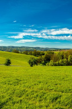 Sabahın erken saatlerinde Schmalkalden kasabasında güzel manzarası Thüringen - Almanya