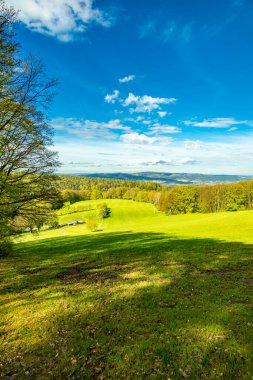 Sabahın erken saatlerinde Schmalkalden kasabasında güzel manzarası Thüringen - Almanya