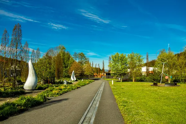Sabahın erken saatlerinde Schmalkalden kasabasında güzel manzarası Thüringen - Almanya