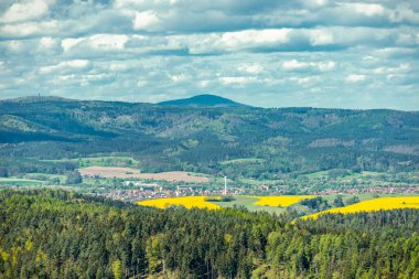 Sabahın erken saatlerinde Schmalkalden kasabasında güzel manzarası Thüringen - Almanya