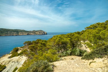 İspanya 'nın Mallorca adasının güneyindeki Sant Elm kıyı kasabasındaki D' en Grau kıyı yolunda küçük ama güzel bir yürüyüş.