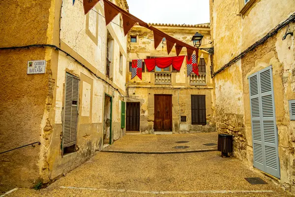 stock image Travelling inland on the beautiful and sunny Balearic island of Mallorca to the Castell de Capdepera - Spain