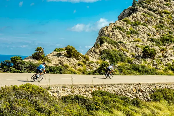 stock image On the way to the highlight on the beautiful Balearic Island Mallorca - Cap de Formentor - Spain