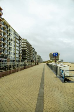 Belçika 'nın Kuzey Denizi kıyısında Middlekerke - Batı Flanders ili - Belçika