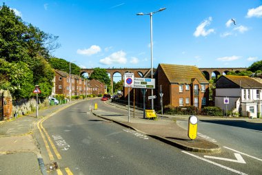 İngiltere 'ye hoş geldiniz. Güzel liman kasabası Folkestone' u gezmek için ilk gezi - Kent - İngiltere