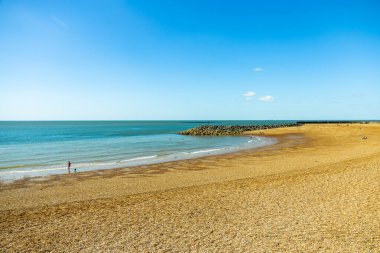 İngiltere 'ye hoş geldiniz. Güzel liman kasabası Folkestone' u gezmek için ilk gezi - Kent - İngiltere