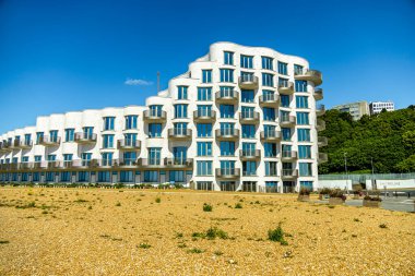 İngiltere 'ye hoş geldiniz. Güzel liman kasabası Folkestone' u gezmek için ilk gezi - Kent - İngiltere