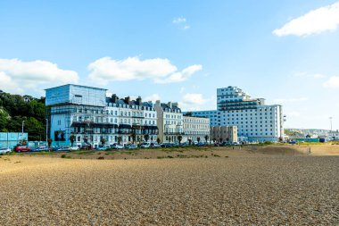 İngiltere 'ye hoş geldiniz. Güzel liman kasabası Folkestone' u gezmek için ilk gezi - Kent - İngiltere