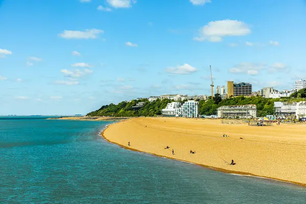 stock image Welcome to England - First sightseeing tour in the beautiful harbour town of Folkestone - Kent - United Kingdom