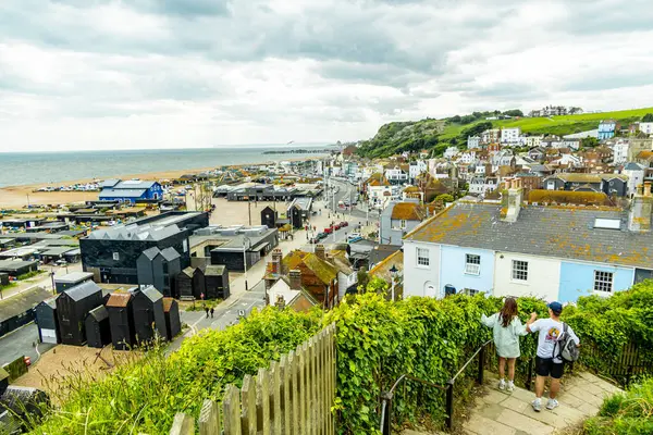 stock image A stroll through the harbour town of Hastings and the beautiful seafront - Sussex - United Kingdom