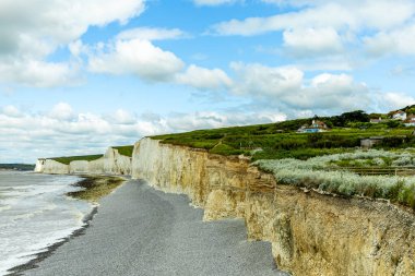 İngiltere 'nin güney kıyısı boyunca Eastbourne yakınlarındaki Beachy Head ve Birling Gap arasında seyahat ediyor.