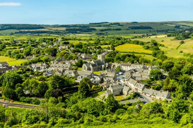 Travelling through the beautiful Dorset countryside to Corfe Castle and the Swanage Railway - United Kingdom clipart